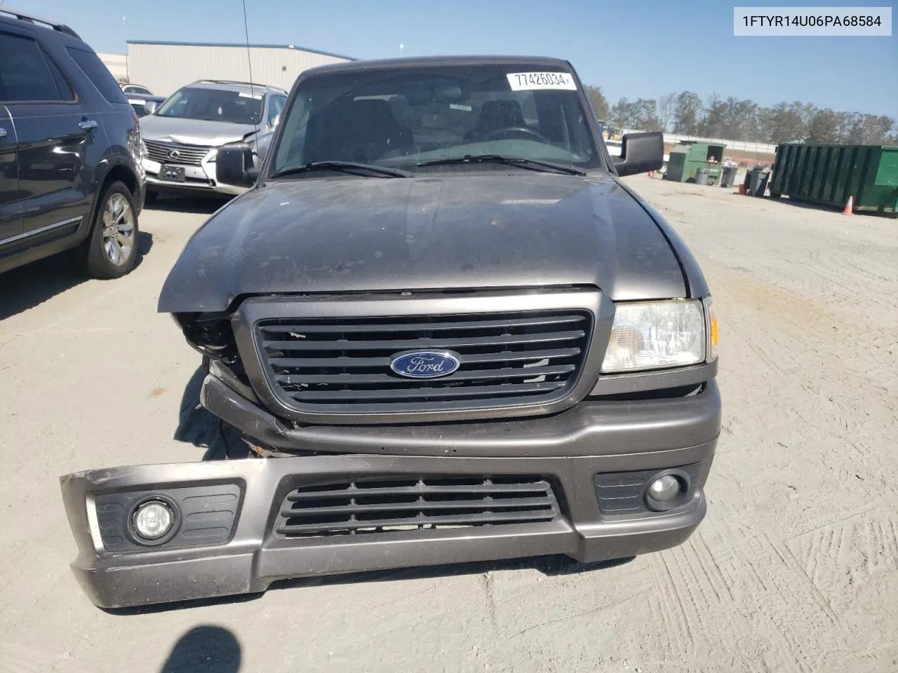 2006 Ford Ranger Super Cab VIN: 1FTYR14U06PA68584 Lot: 77426034