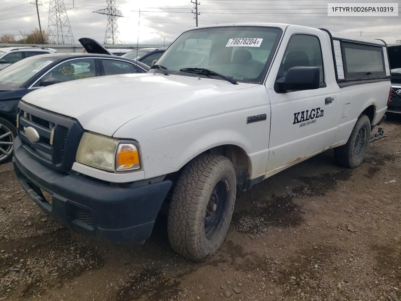 2006 Ford Ranger VIN: 1FTYR10D26PA10319 Lot: 78678204