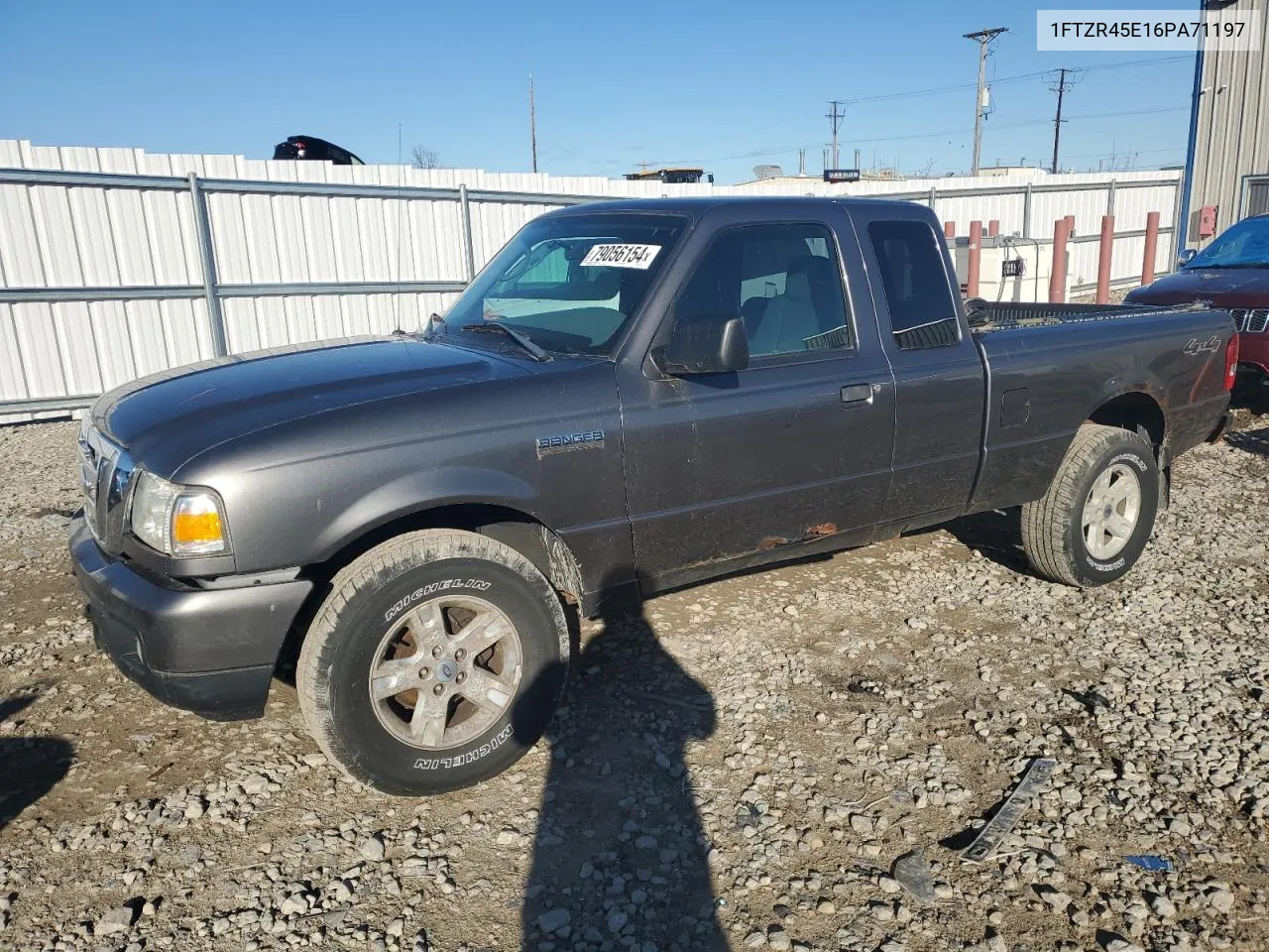 2006 Ford Ranger Super Cab VIN: 1FTZR45E16PA71197 Lot: 79056154