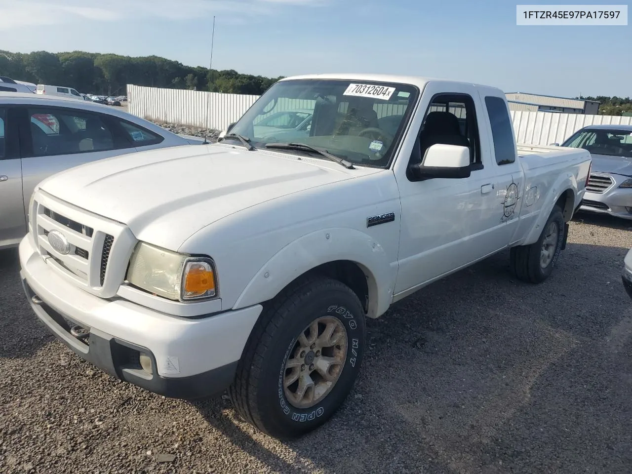 2007 Ford Ranger Super Cab VIN: 1FTZR45E97PA17597 Lot: 70312604