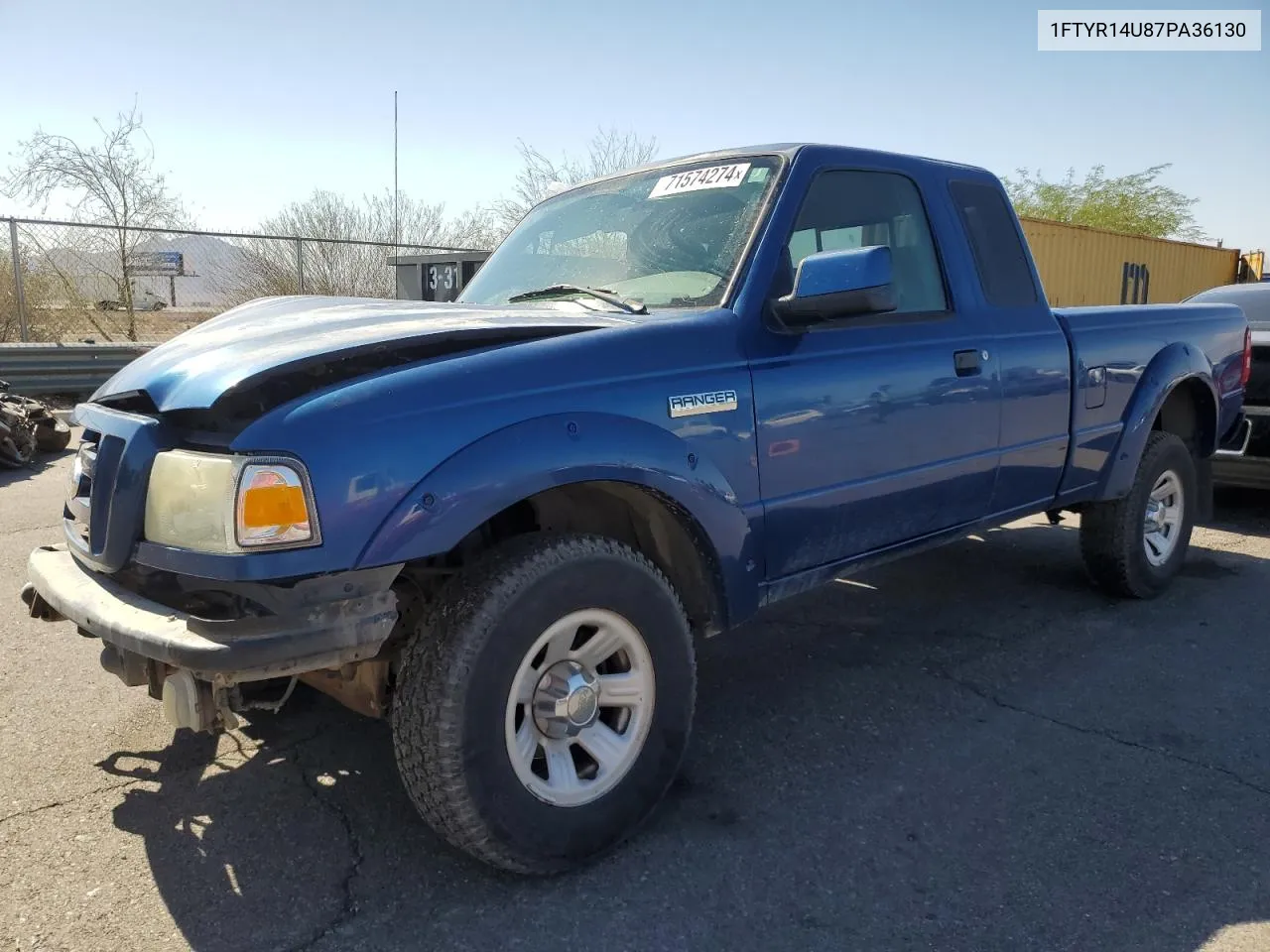 2007 Ford Ranger Super Cab VIN: 1FTYR14U87PA36130 Lot: 71574274