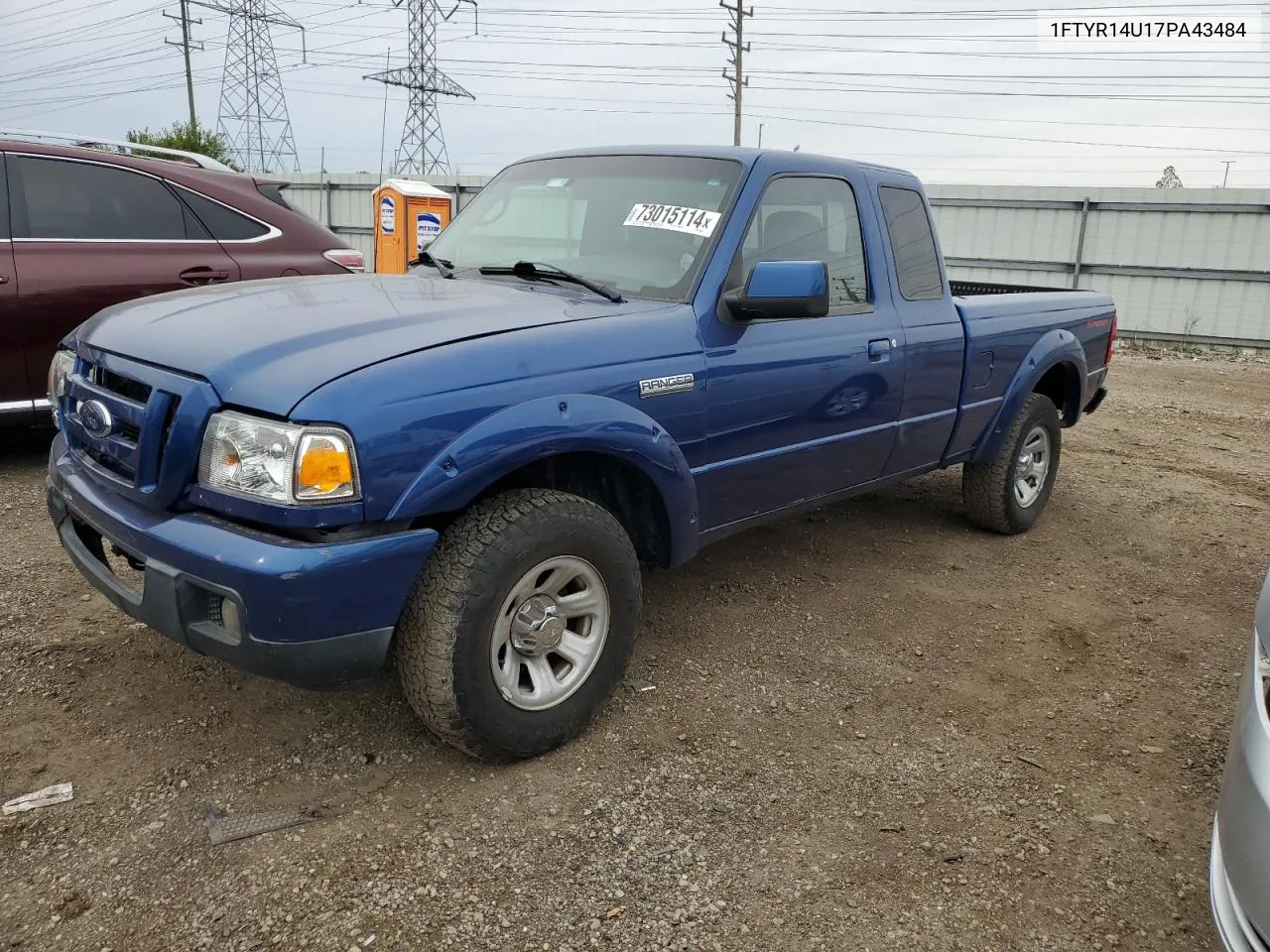 2007 Ford Ranger Super Cab VIN: 1FTYR14U17PA43484 Lot: 73015114