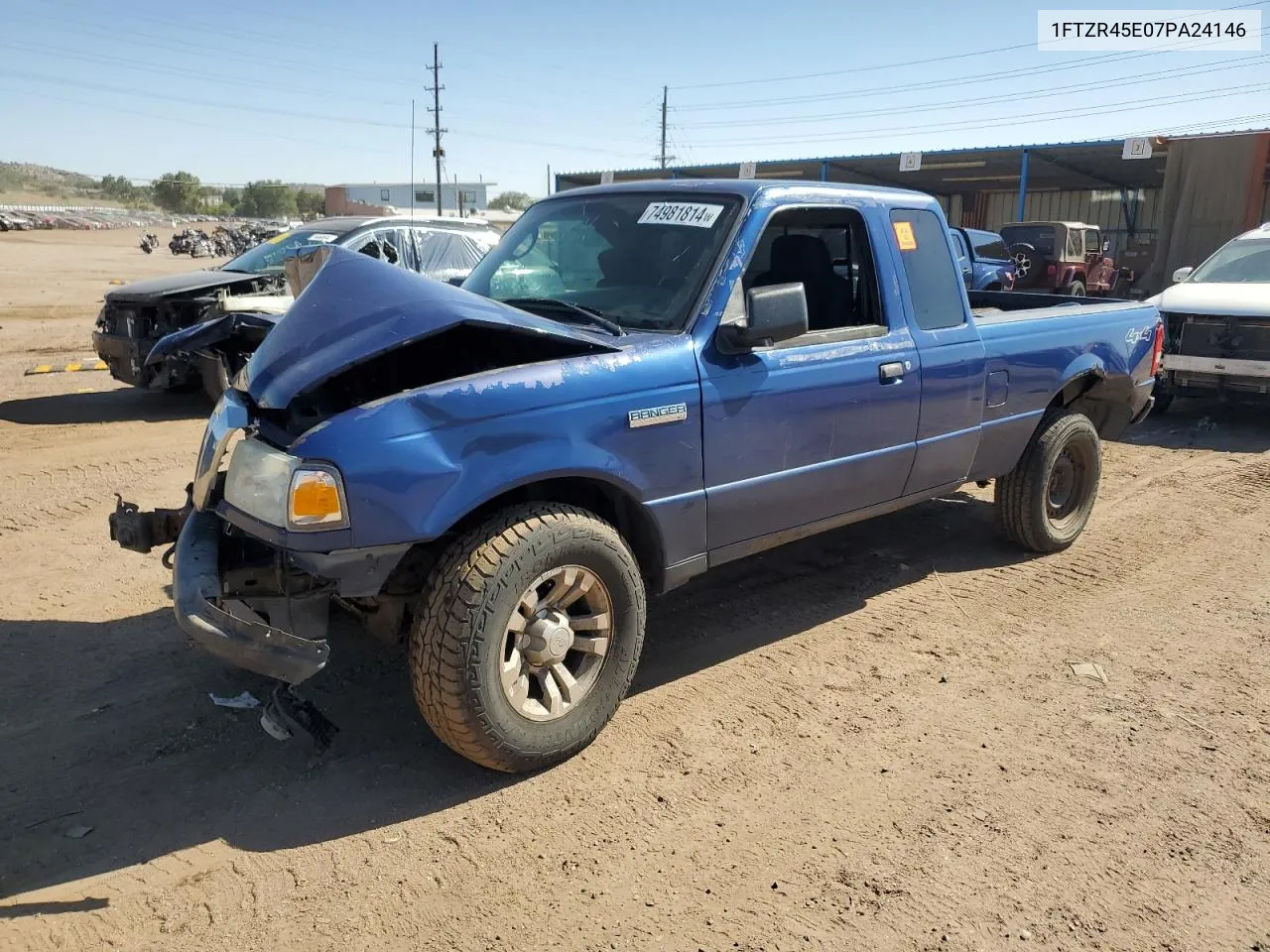 2007 Ford Ranger Super Cab VIN: 1FTZR45E07PA24146 Lot: 74981814