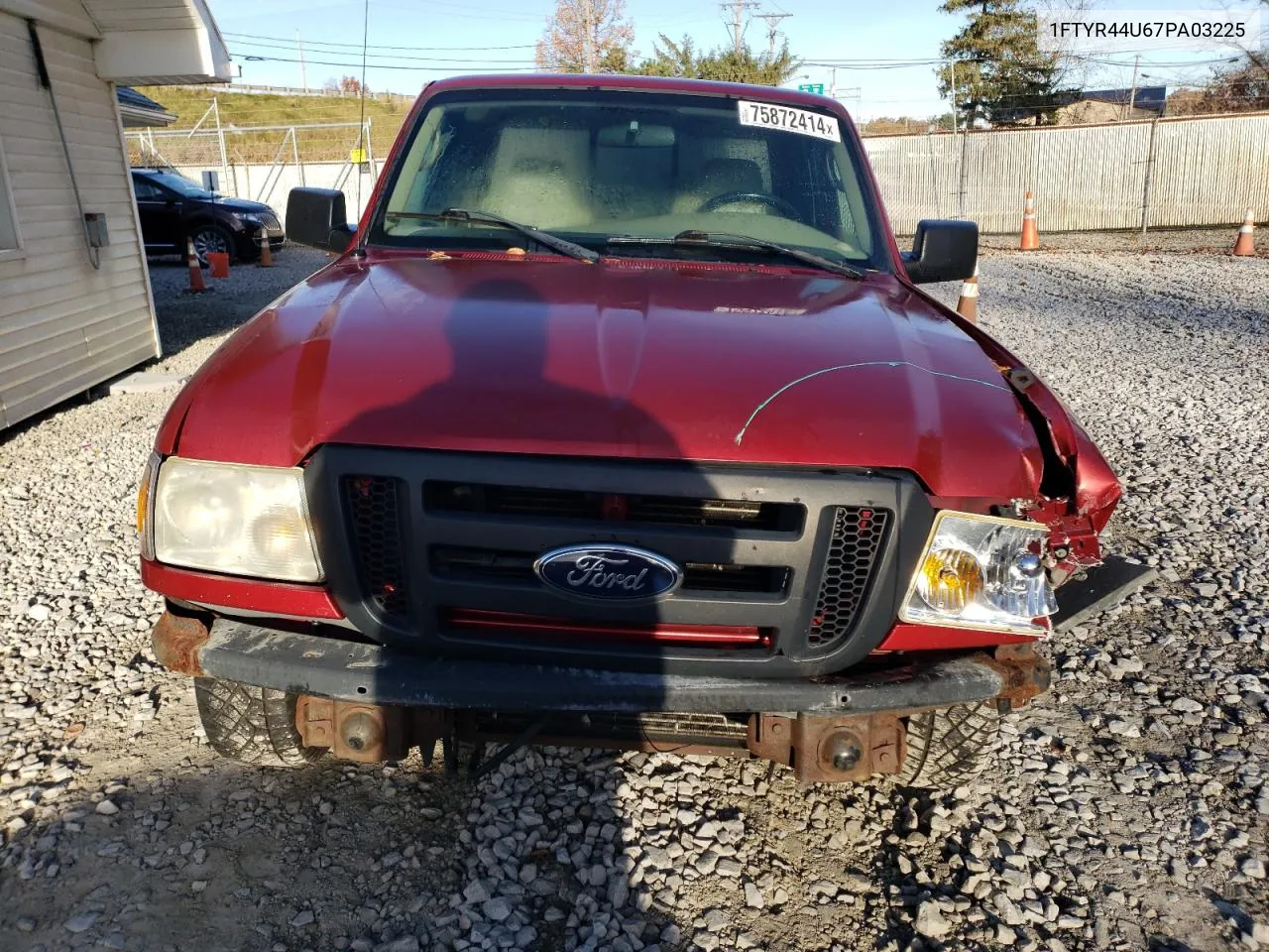 2007 Ford Ranger Super Cab VIN: 1FTYR44U67PA03225 Lot: 75872414