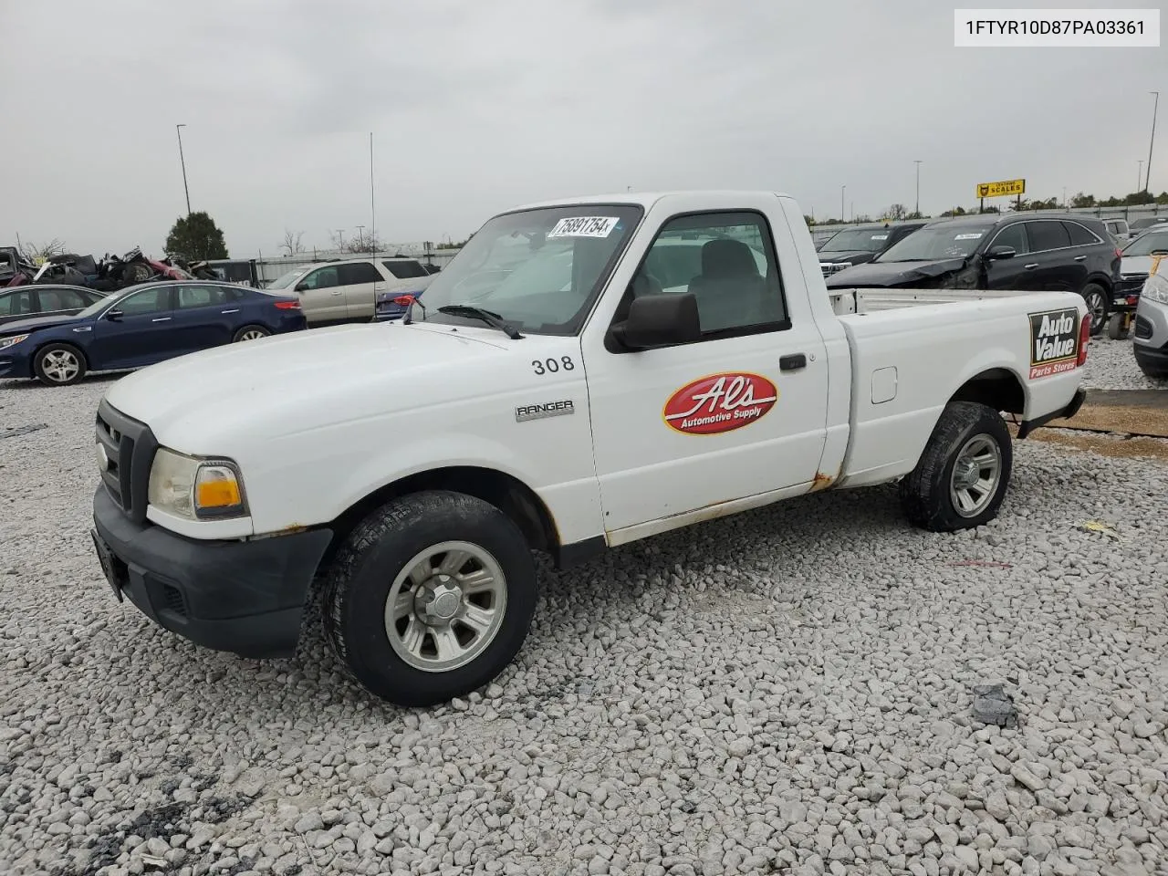 2007 Ford Ranger VIN: 1FTYR10D87PA03361 Lot: 75891754