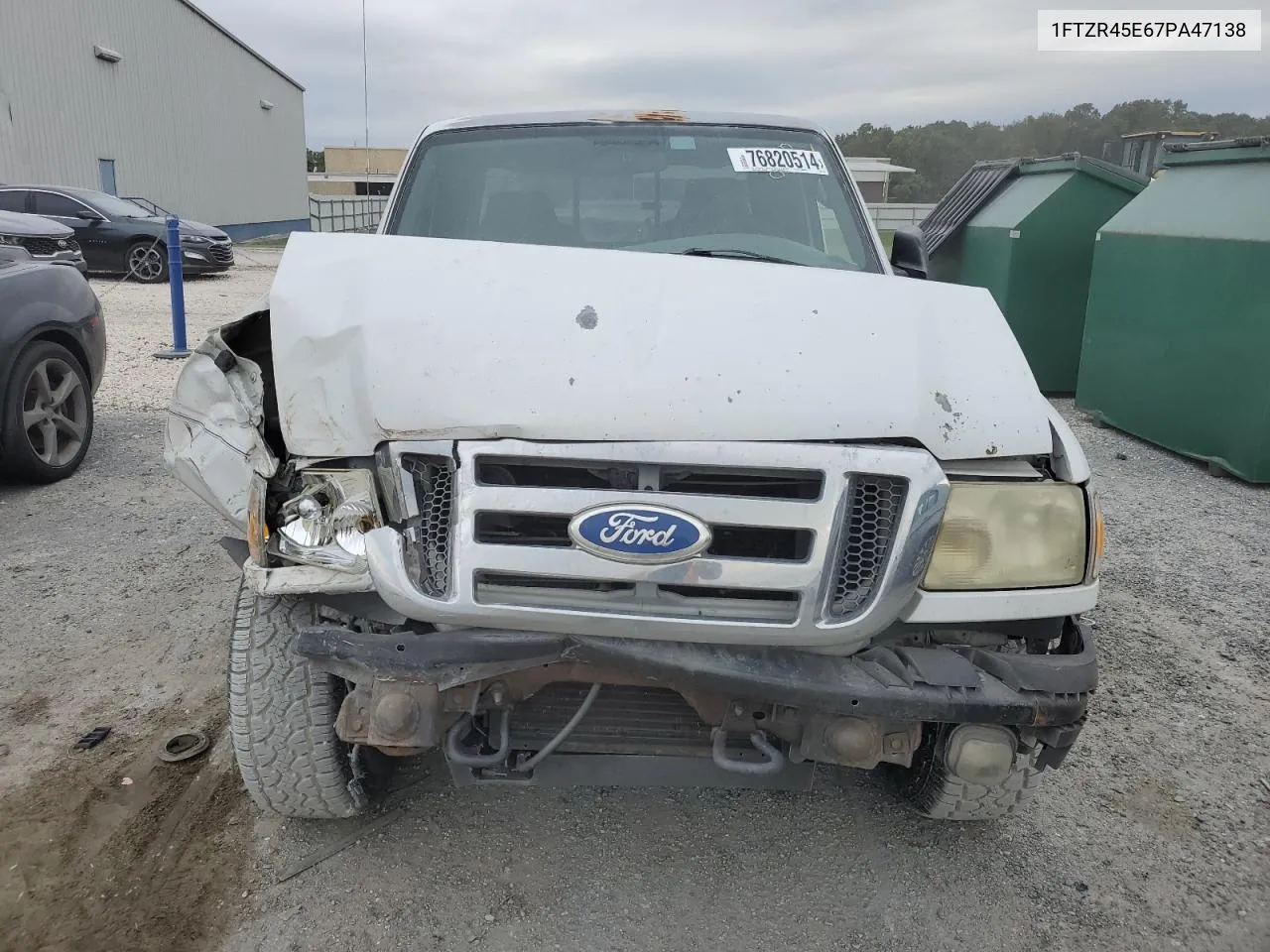 2007 Ford Ranger Super Cab VIN: 1FTZR45E67PA47138 Lot: 76820514