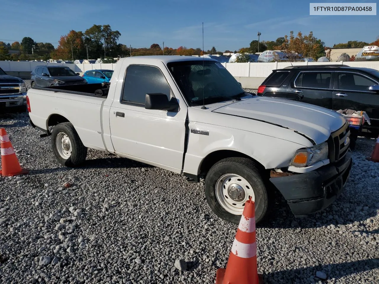 2007 Ford Ranger VIN: 1FTYR10D87PA00458 Lot: 77089924