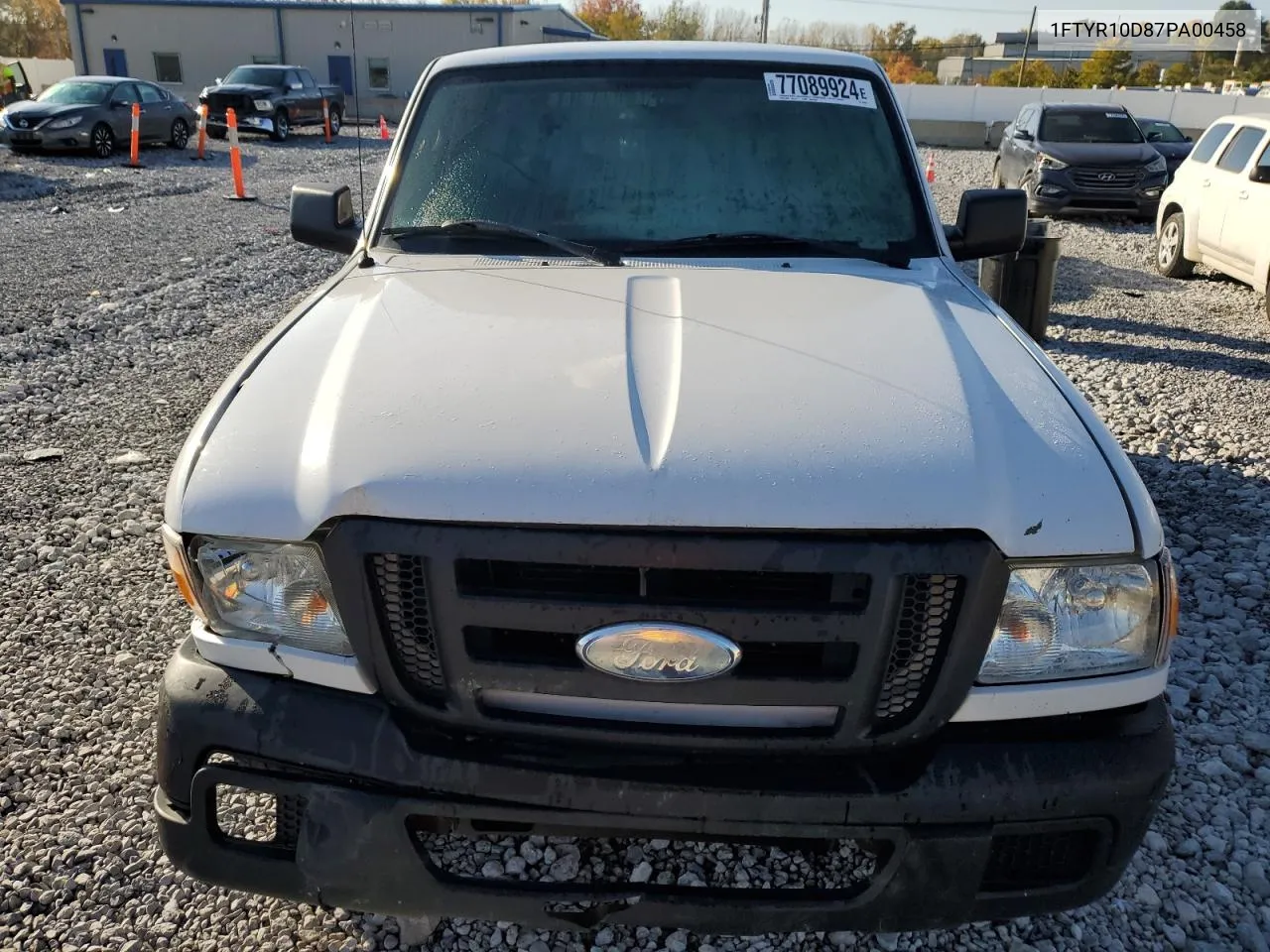 2007 Ford Ranger VIN: 1FTYR10D87PA00458 Lot: 77089924