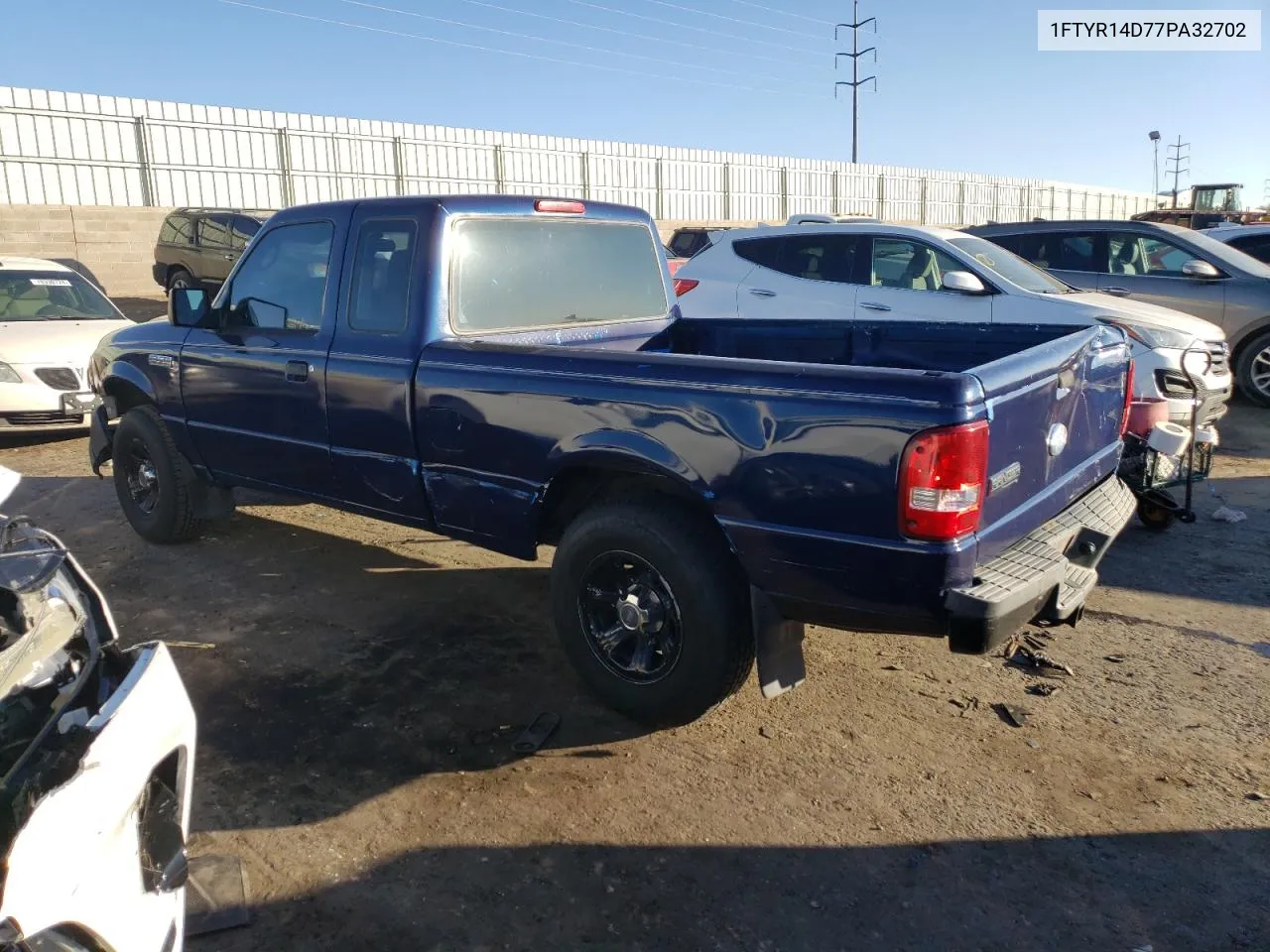 2007 Ford Ranger Super Cab VIN: 1FTYR14D77PA32702 Lot: 77652124