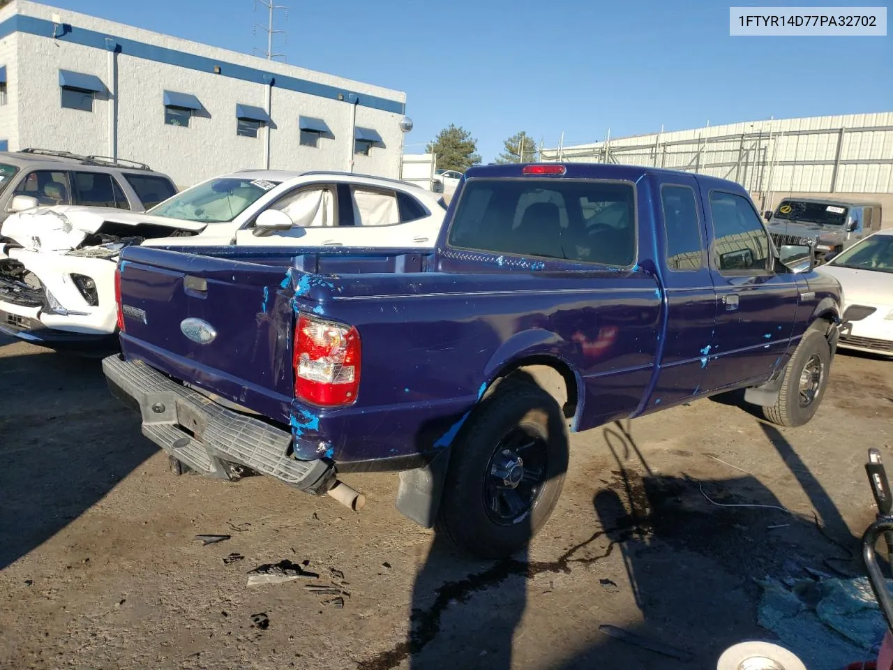 2007 Ford Ranger Super Cab VIN: 1FTYR14D77PA32702 Lot: 77652124