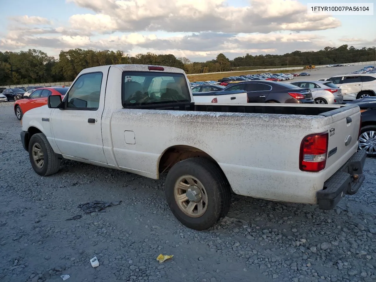 2007 Ford Ranger VIN: 1FTYR10D07PA56104 Lot: 78206624