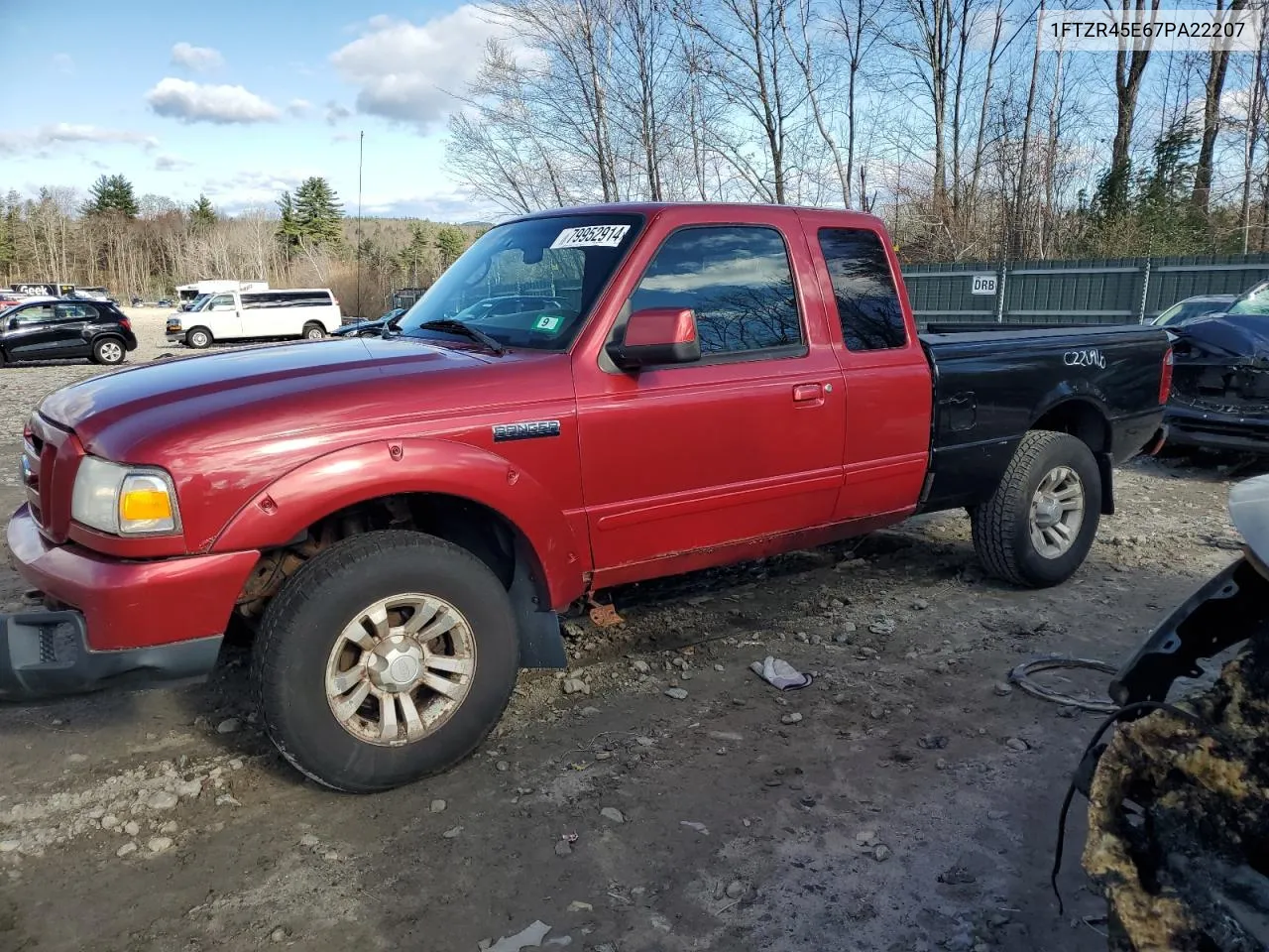 2007 Ford Ranger Super Cab VIN: 1FTZR45E67PA22207 Lot: 79952914