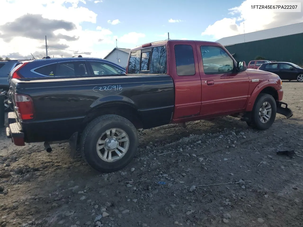 2007 Ford Ranger Super Cab VIN: 1FTZR45E67PA22207 Lot: 79952914