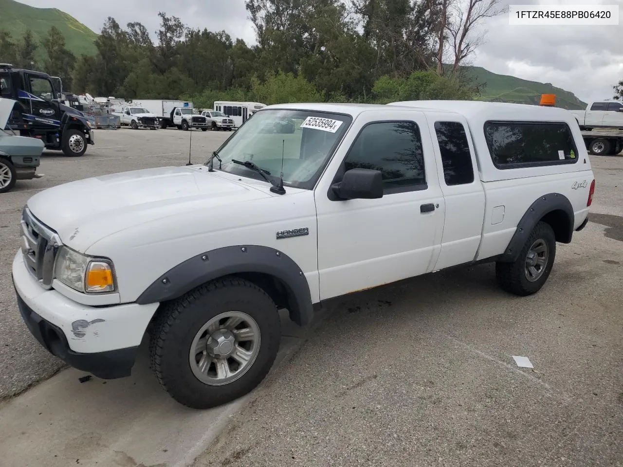 2008 Ford Ranger Super Cab VIN: 1FTZR45E88PB06420 Lot: 52535994