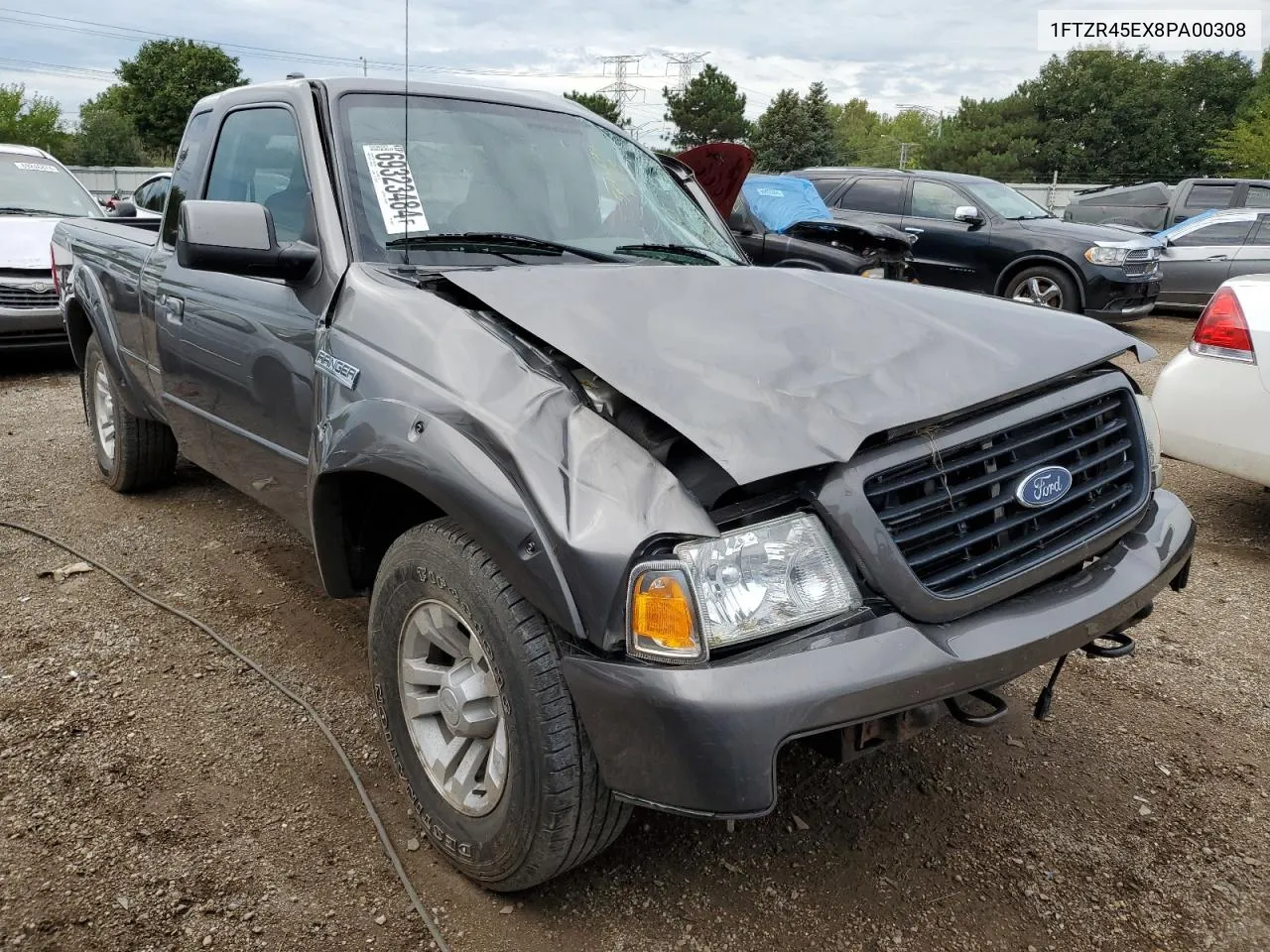 2008 Ford Ranger Super Cab VIN: 1FTZR45EX8PA00308 Lot: 69323484