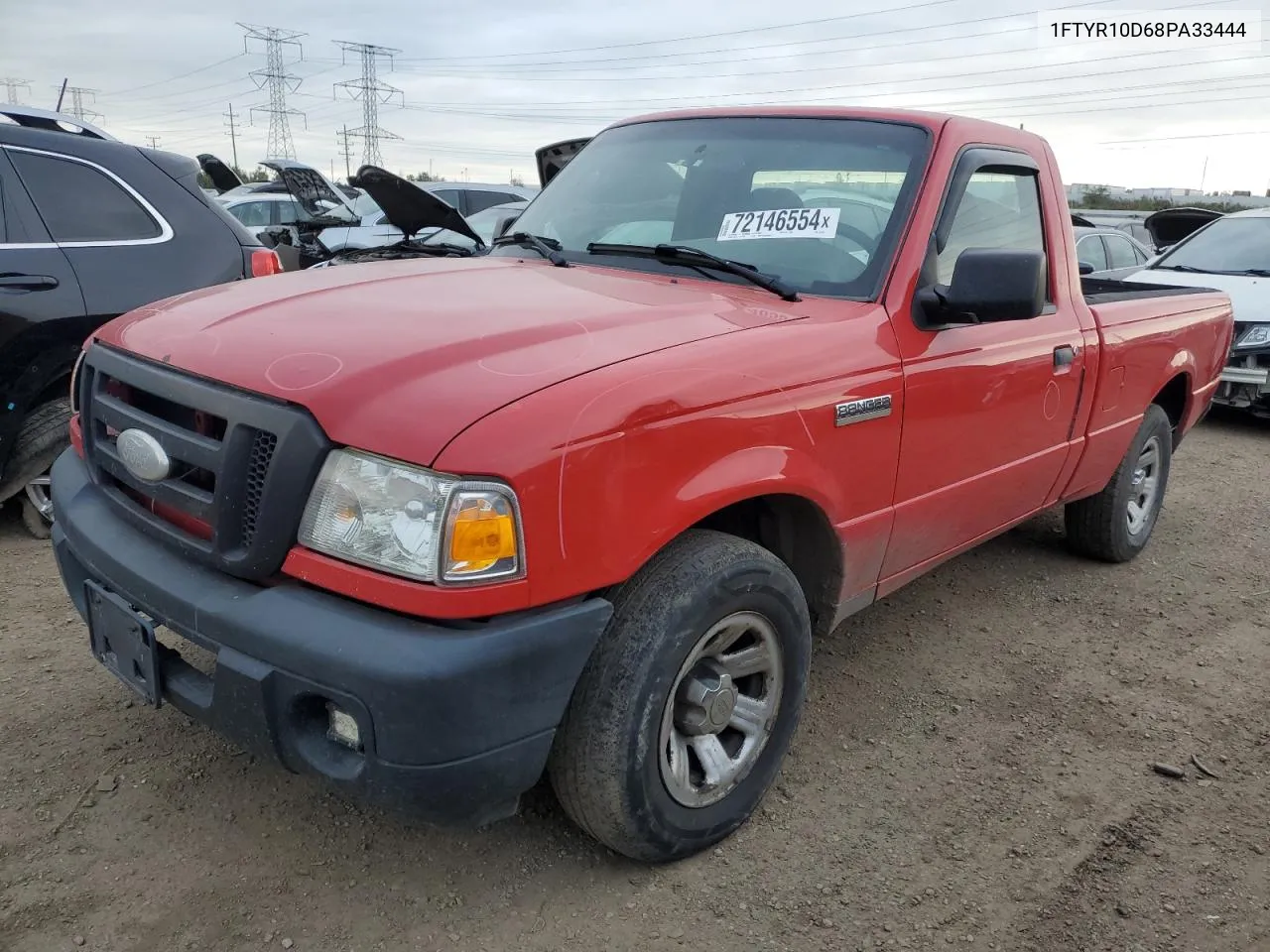 2008 Ford Ranger VIN: 1FTYR10D68PA33444 Lot: 72146554