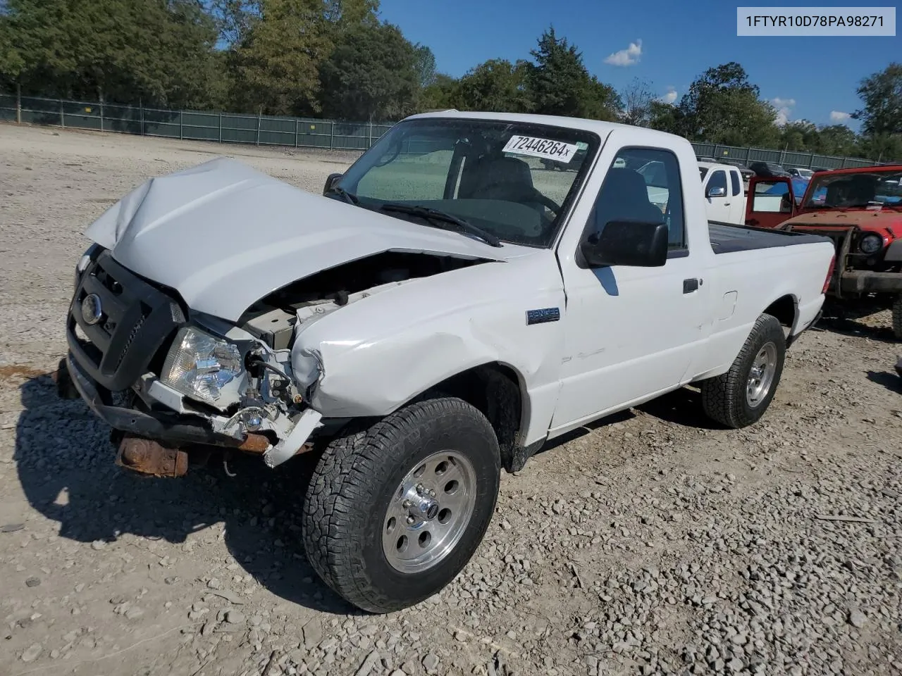 2008 Ford Ranger VIN: 1FTYR10D78PA98271 Lot: 72446264