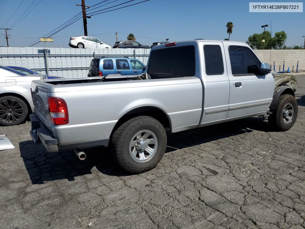 2008 Ford Ranger Super Cab VIN: 1FTYR14E28PB07221 Lot: 72581164