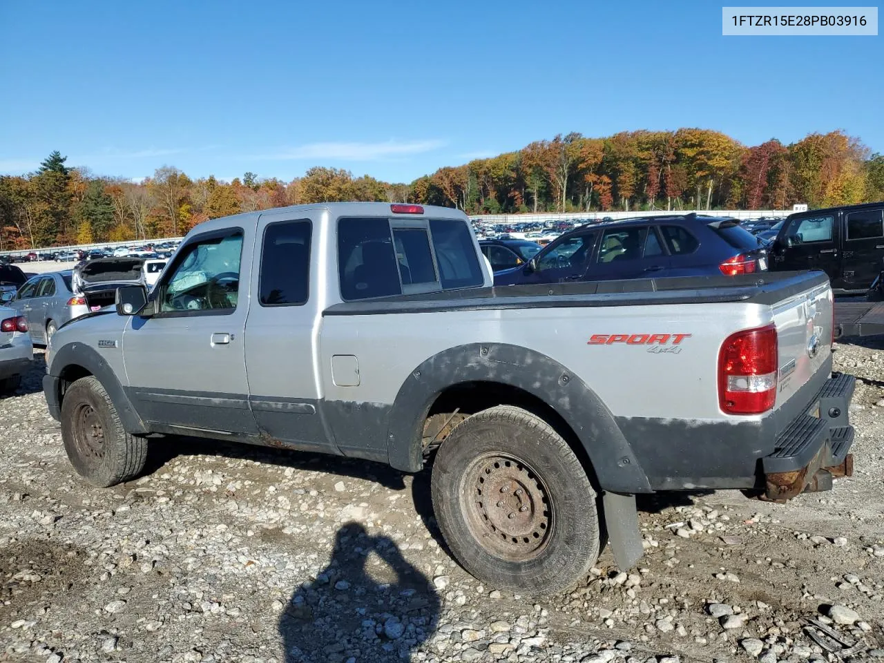 2008 Ford Ranger Super Cab VIN: 1FTZR15E28PB03916 Lot: 75294654