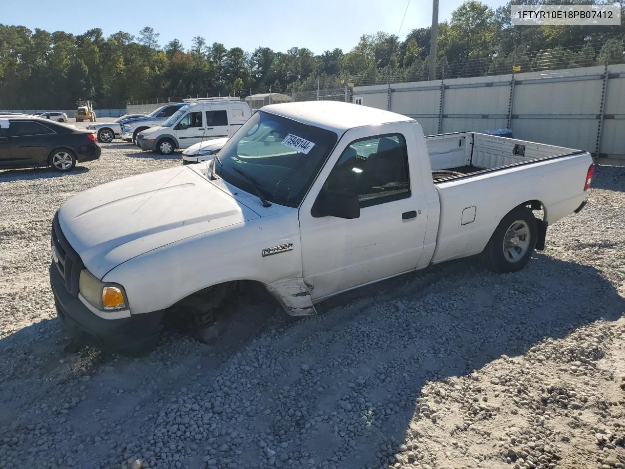 2008 Ford Ranger VIN: 1FTYR10E18PB07412 Lot: 75949144