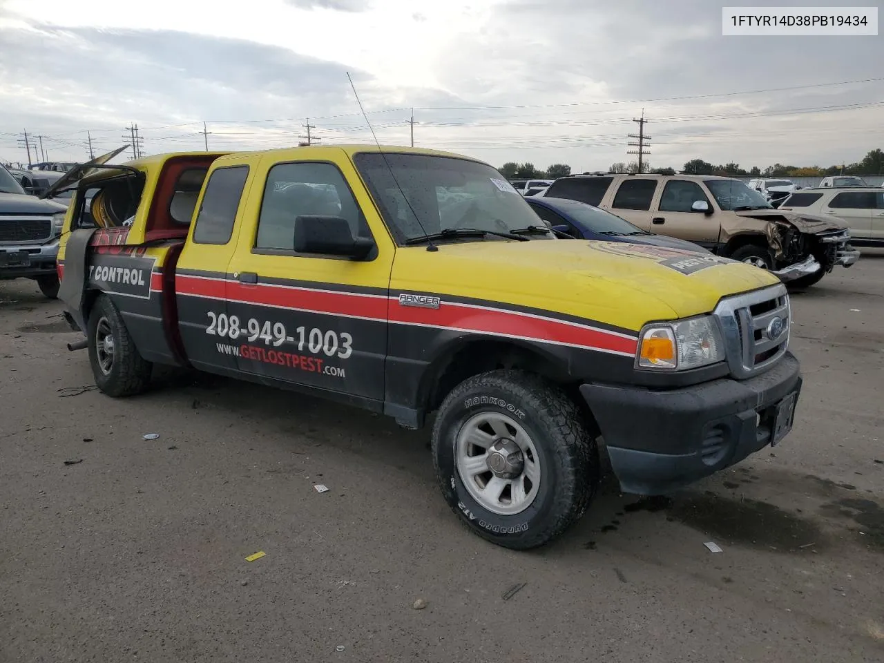 2008 Ford Ranger Super Cab VIN: 1FTYR14D38PB19434 Lot: 76497054