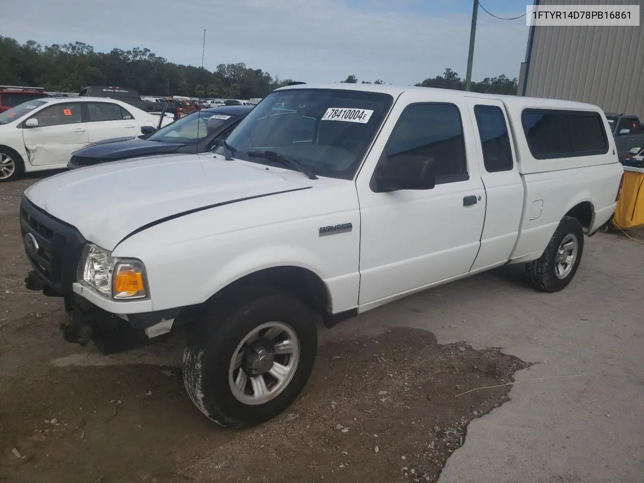 2008 Ford Ranger Super Cab VIN: 1FTYR14D78PB16861 Lot: 78410004