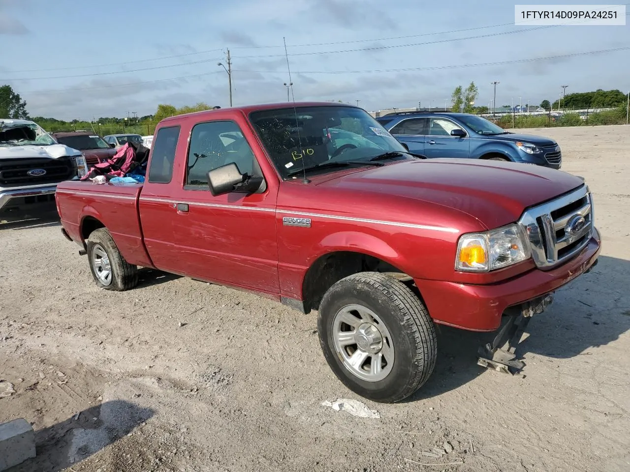 2009 Ford Ranger Super Cab VIN: 1FTYR14D09PA24251 Lot: 65409814