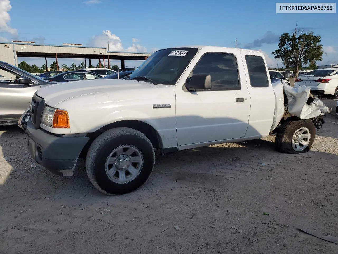 2010 Ford Ranger Super Cab VIN: 1FTKR1ED6APA66755 Lot: 67033934