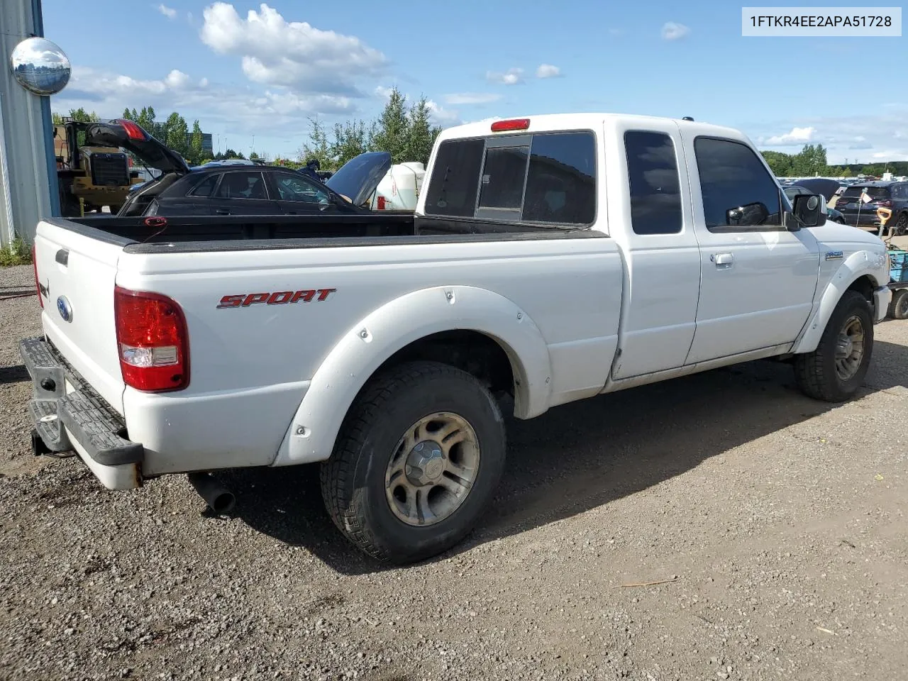 2010 Ford Ranger Super Cab VIN: 1FTKR4EE2APA51728 Lot: 67571964