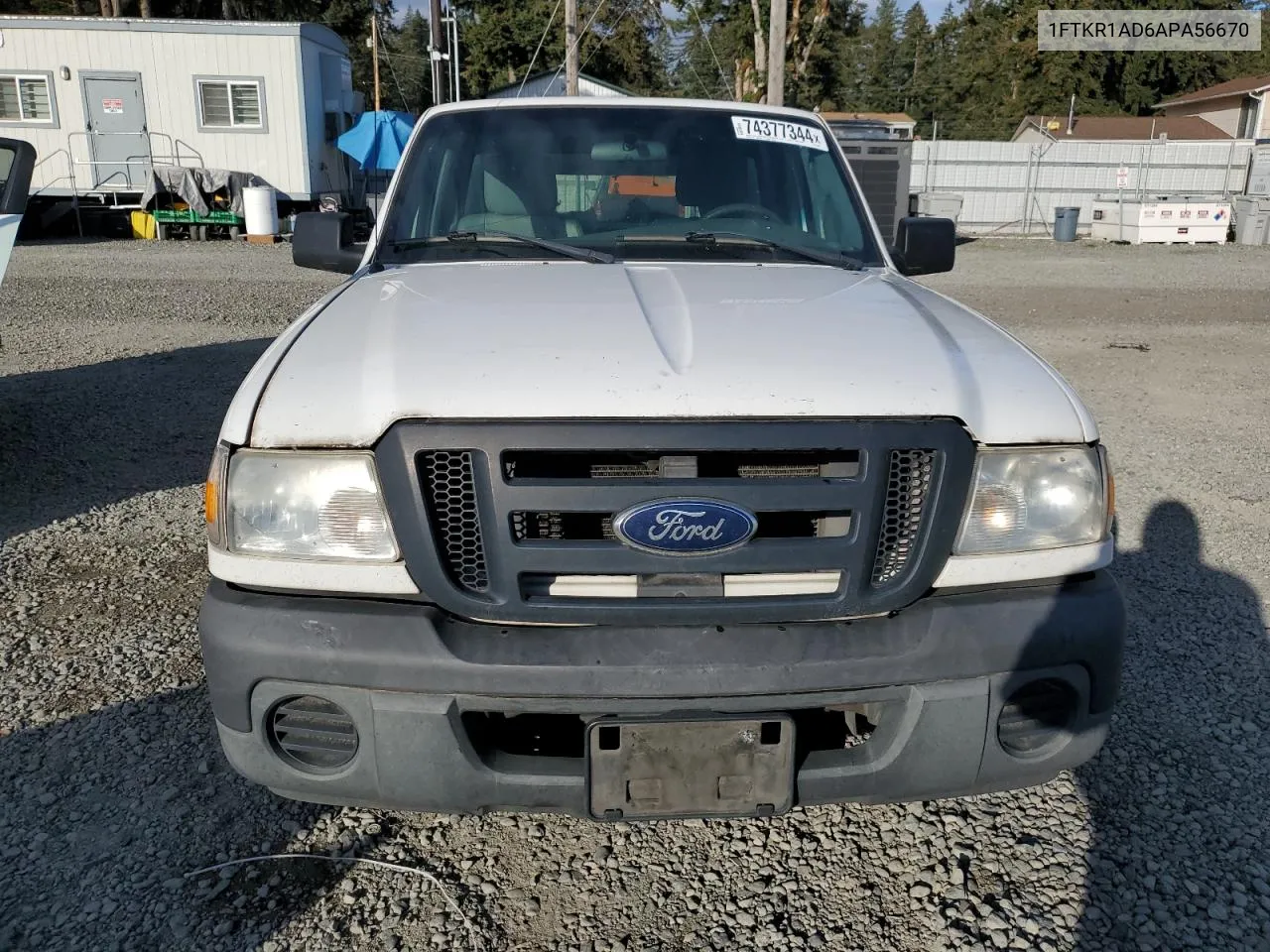 2010 Ford Ranger VIN: 1FTKR1AD6APA56670 Lot: 74377344