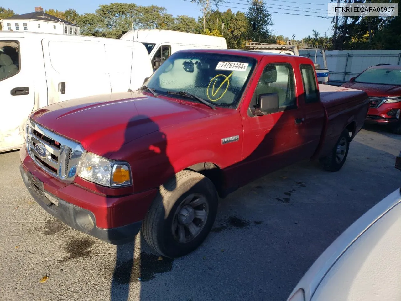 2010 Ford Ranger Super Cab VIN: 1FTKR1ED2APA05967 Lot: 74791444