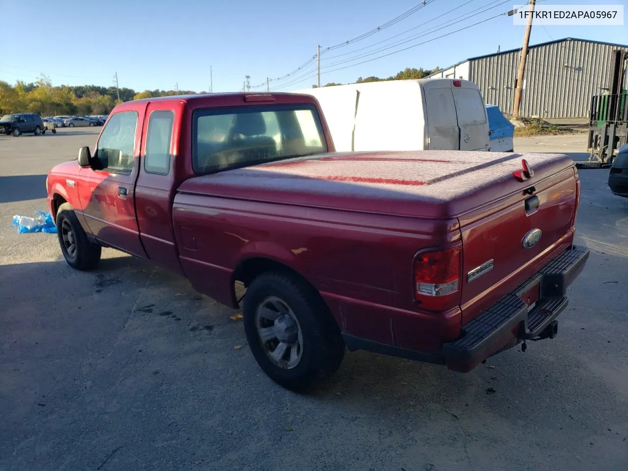 2010 Ford Ranger Super Cab VIN: 1FTKR1ED2APA05967 Lot: 74791444