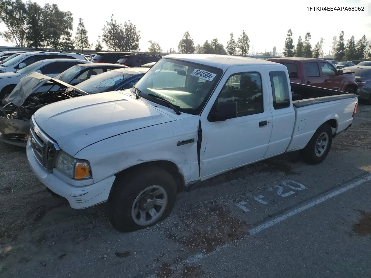 2010 Ford Ranger Super Cab VIN: 1FTKR4EE4APA68062 Lot: 76045384