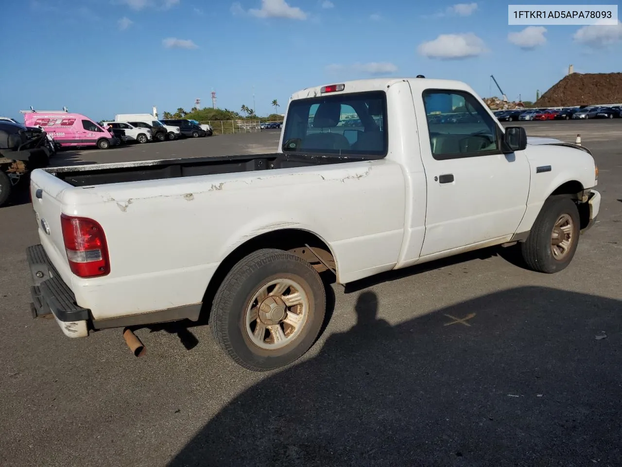 2010 Ford Ranger VIN: 1FTKR1AD5APA78093 Lot: 77032794