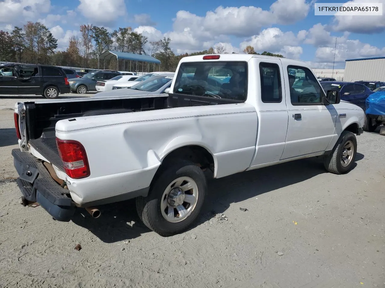 2010 Ford Ranger Super Cab VIN: 1FTKR1ED0APA65178 Lot: 78025164