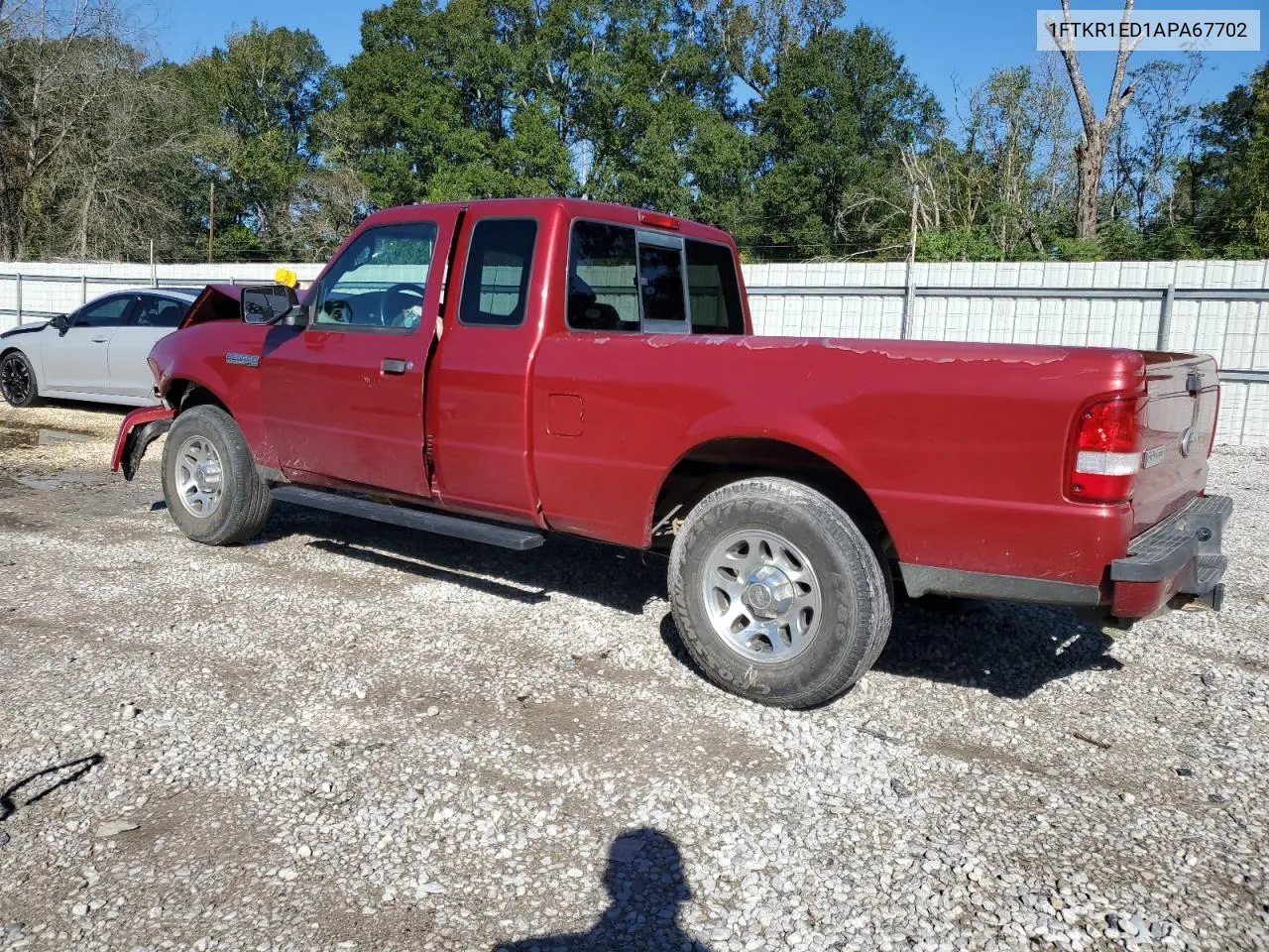 2010 Ford Ranger Super Cab VIN: 1FTKR1ED1APA67702 Lot: 80285894