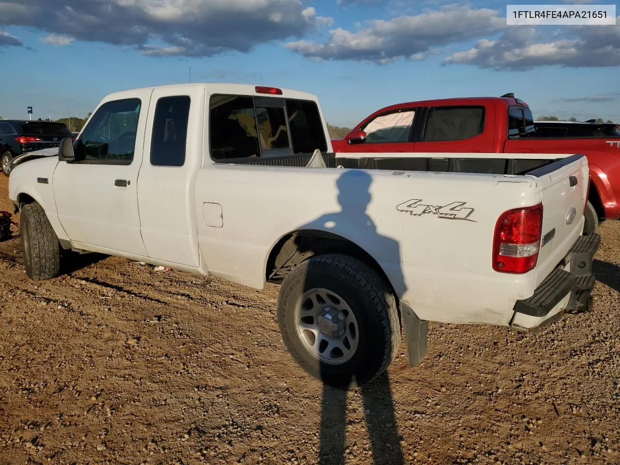 2010 Ford Ranger Super Cab VIN: 1FTLR4FE4APA21651 Lot: 80301784