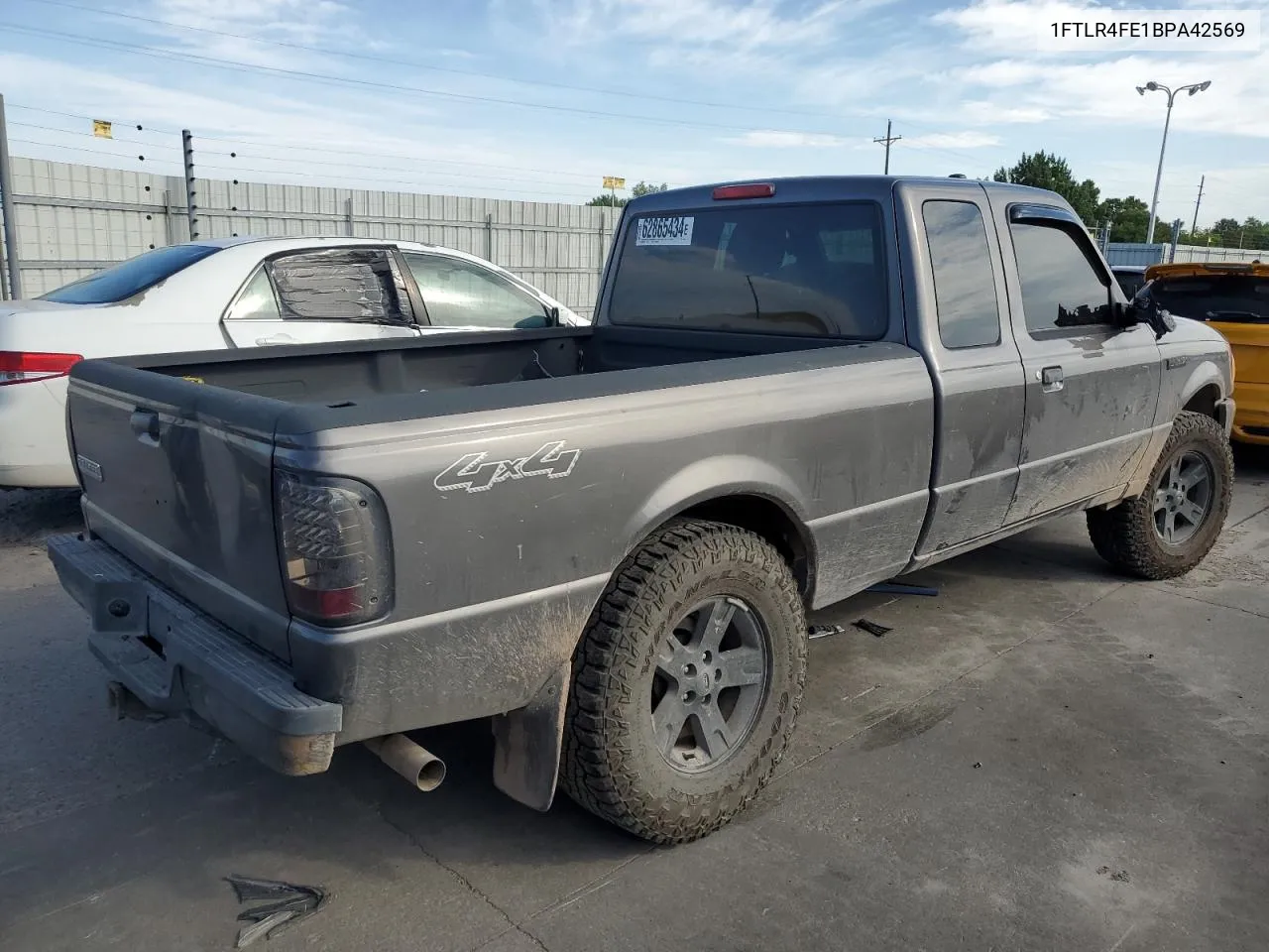 2011 Ford Ranger Super Cab VIN: 1FTLR4FE1BPA42569 Lot: 62865434