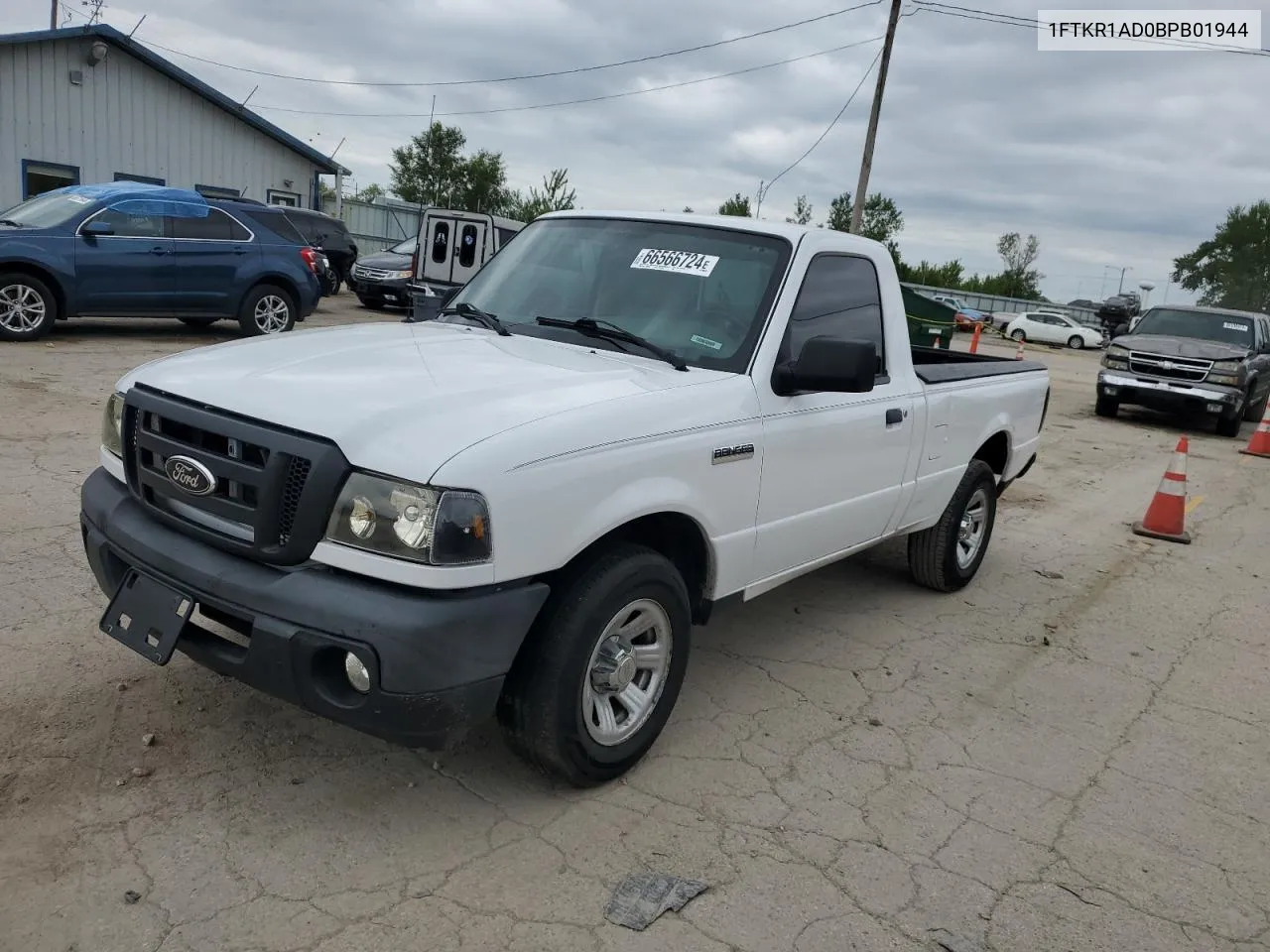 2011 Ford Ranger VIN: 1FTKR1AD0BPB01944 Lot: 66566724