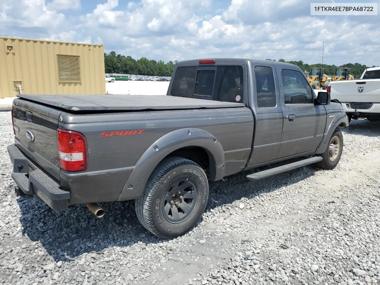 2011 Ford Ranger Super Cab VIN: 1FTKR4EE7BPA68722 Lot: 67491994