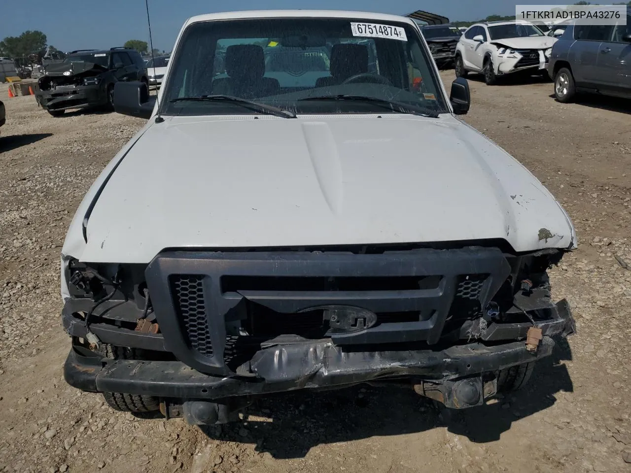 2011 Ford Ranger VIN: 1FTKR1AD1BPA43276 Lot: 67514874