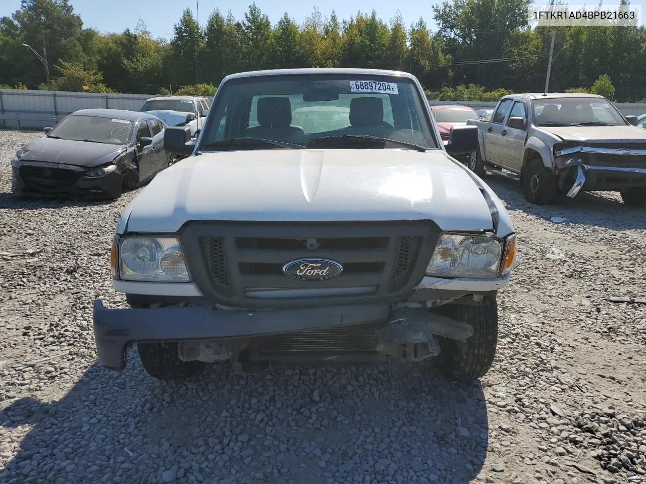 2011 Ford Ranger VIN: 1FTKR1AD4BPB21663 Lot: 68897204