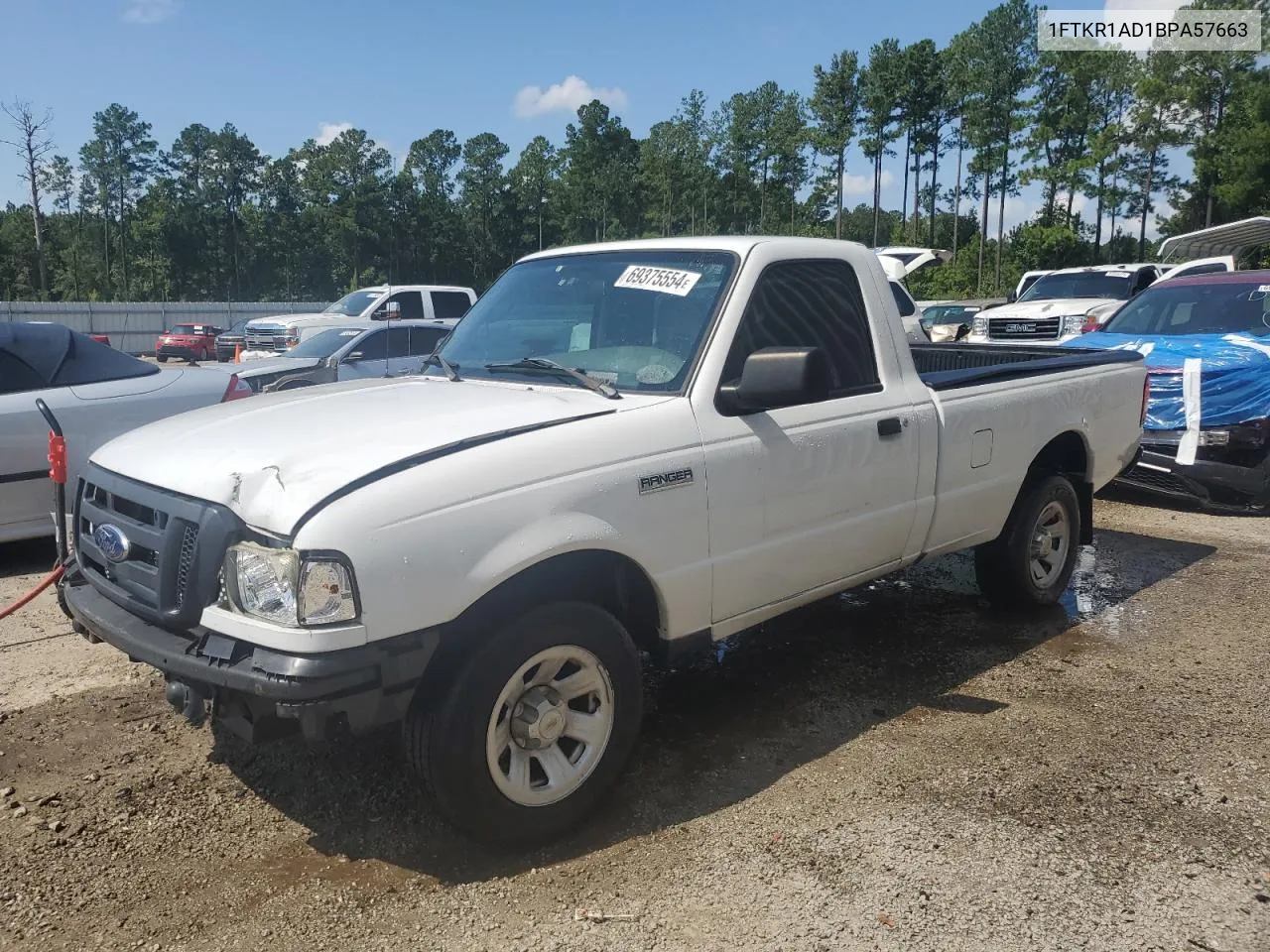 2011 Ford Ranger VIN: 1FTKR1AD1BPA57663 Lot: 69375554