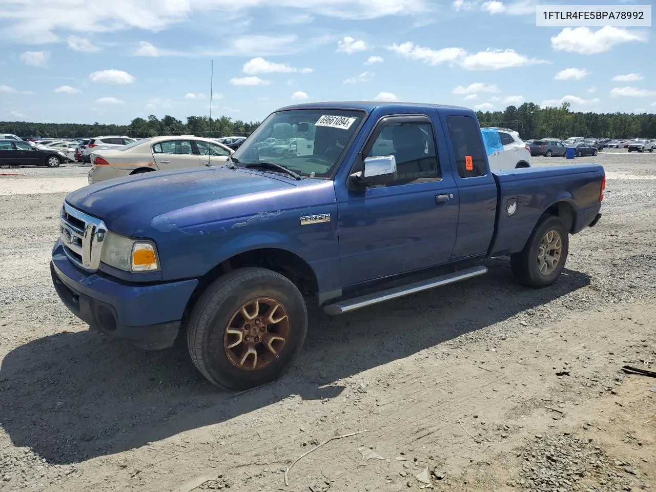 2011 Ford Ranger Super Cab VIN: 1FTLR4FE5BPA78992 Lot: 69661094