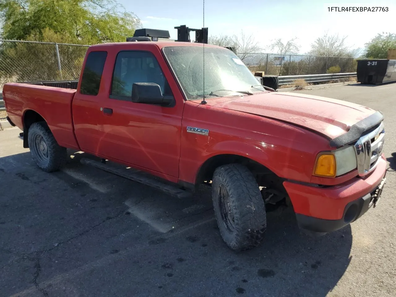 1FTLR4FEXBPA27763 2011 Ford Ranger Super Cab