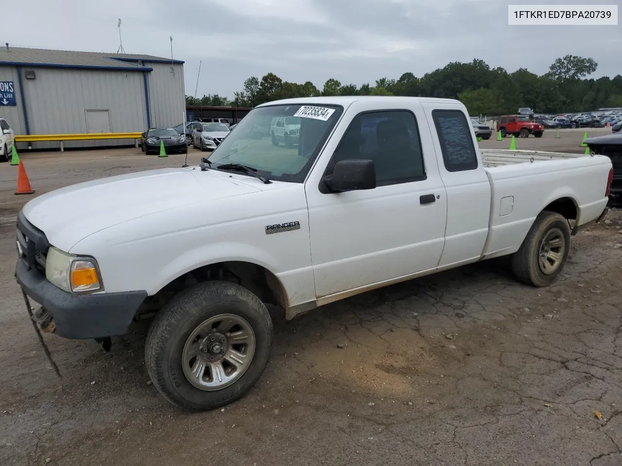 2011 Ford Ranger Super Cab VIN: 1FTKR1ED7BPA20739 Lot: 70235834