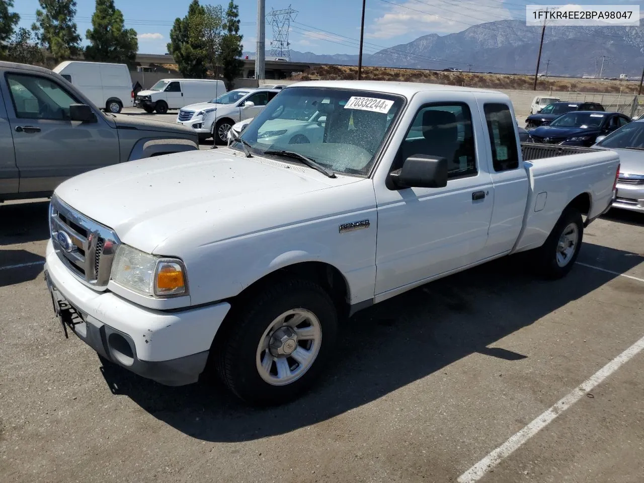 2011 Ford Ranger Super Cab VIN: 1FTKR4EE2BPA98047 Lot: 70332244