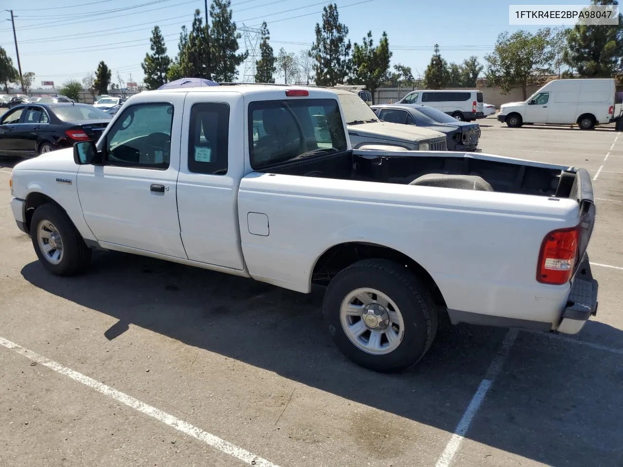 2011 Ford Ranger Super Cab VIN: 1FTKR4EE2BPA98047 Lot: 70332244