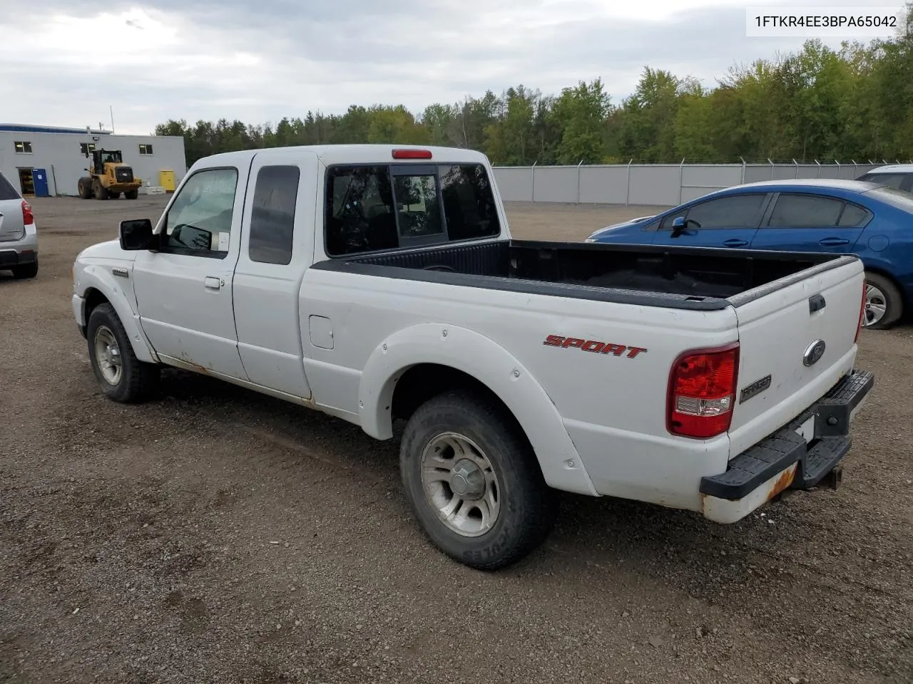 2011 Ford Ranger Super Cab VIN: 1FTKR4EE3BPA65042 Lot: 70620784