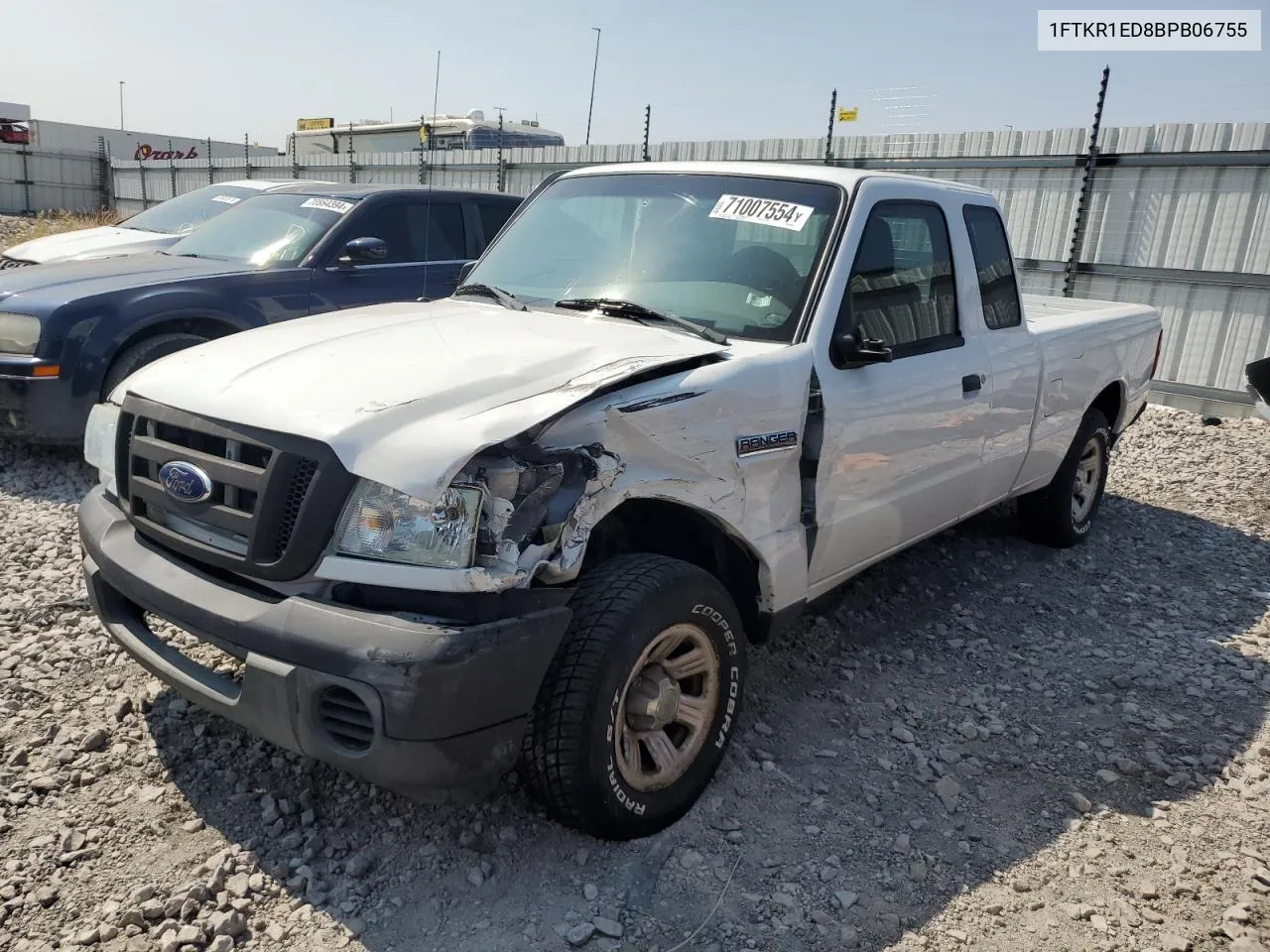 2011 Ford Ranger Super Cab VIN: 1FTKR1ED8BPB06755 Lot: 71007554